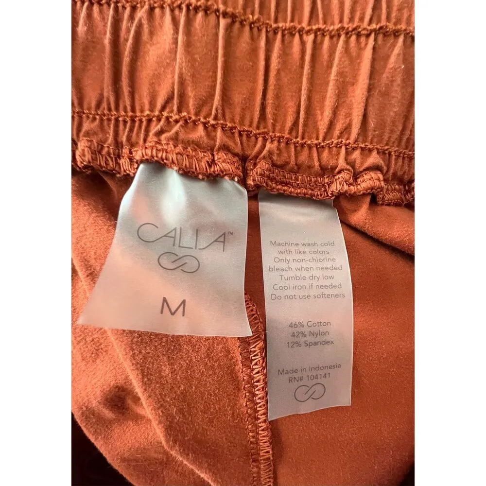 CALIA By Carrie Underwood Burnt Orange Workout Stretchy Shorts Size M - Image 3