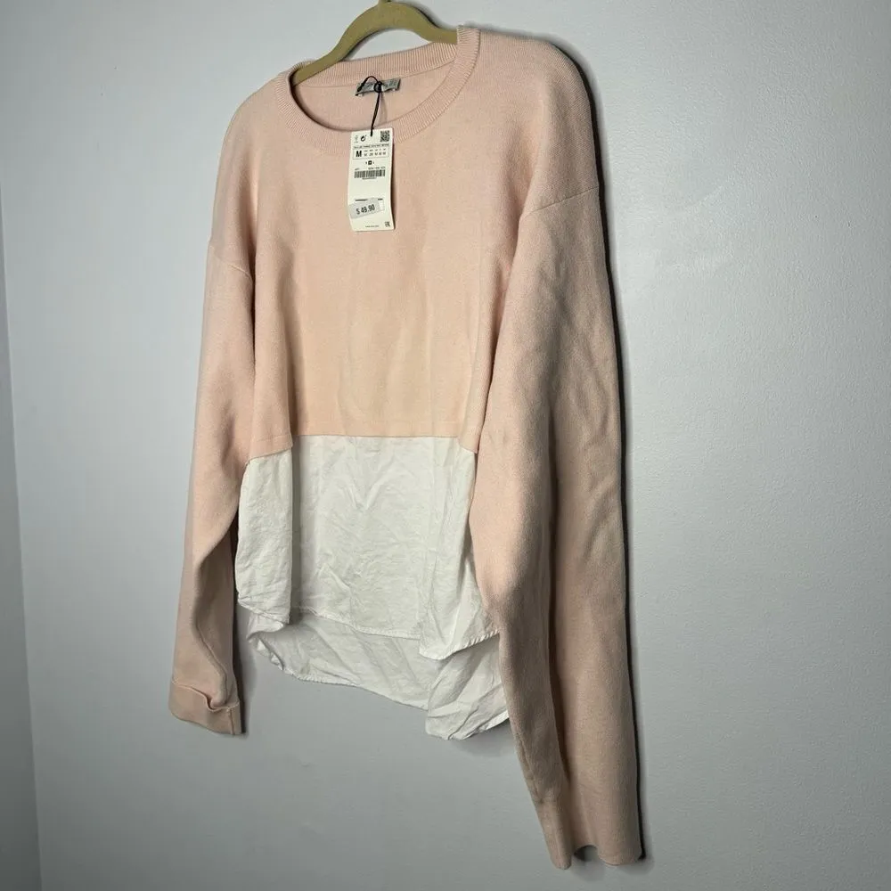 Zara blush pink sweatshirt size medium - Image 2