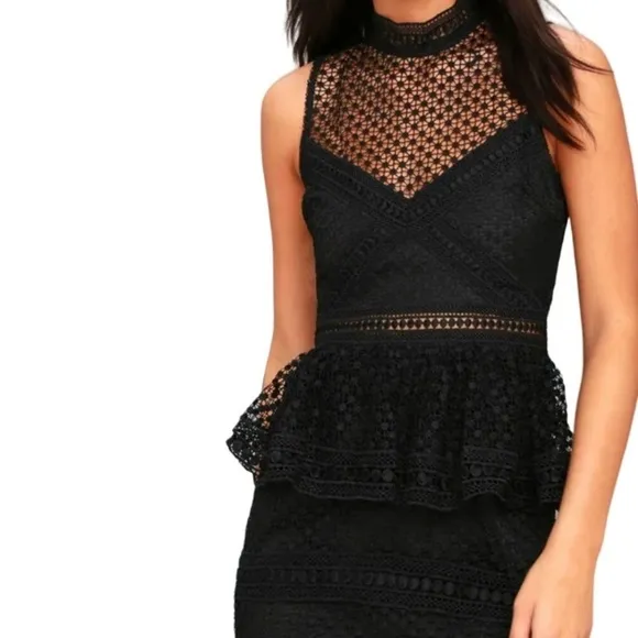 Lulus black crochet dress Small - Image 2