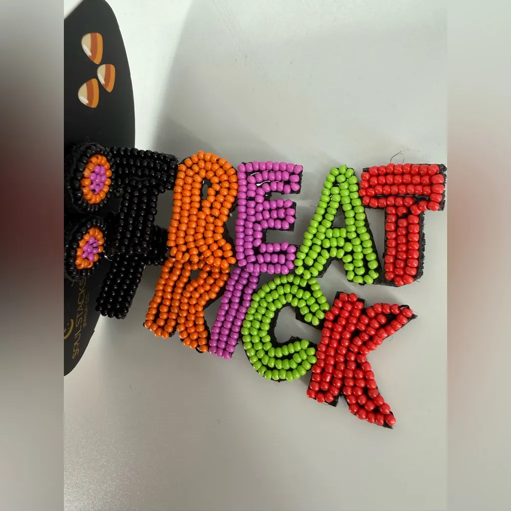 Soul Stacks Your Little Treat Trick Treat Multicolor Beaded Earrings Red - Image 2