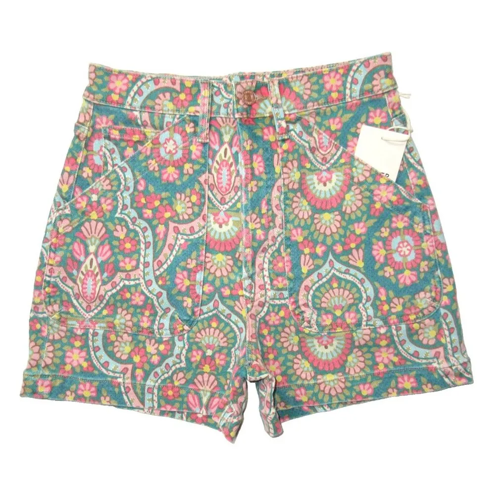 NWT Mother The Curbster Short in Under The Rug Stretch Denim Shorts 28 - Image 2