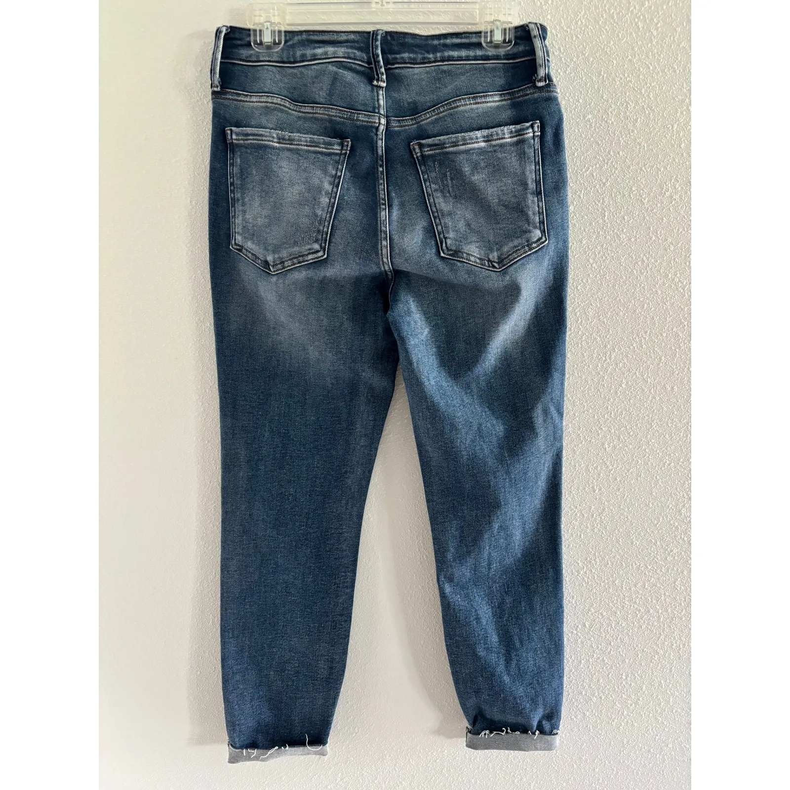 KUT From The Kloth Jeans Womens 8 Blue Denim High Rise‎ Cropped Distressed - Image 2