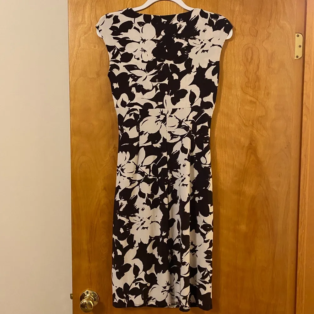 Lauren Ralph Lauren Brown White Floral Dress 4 - Image 8