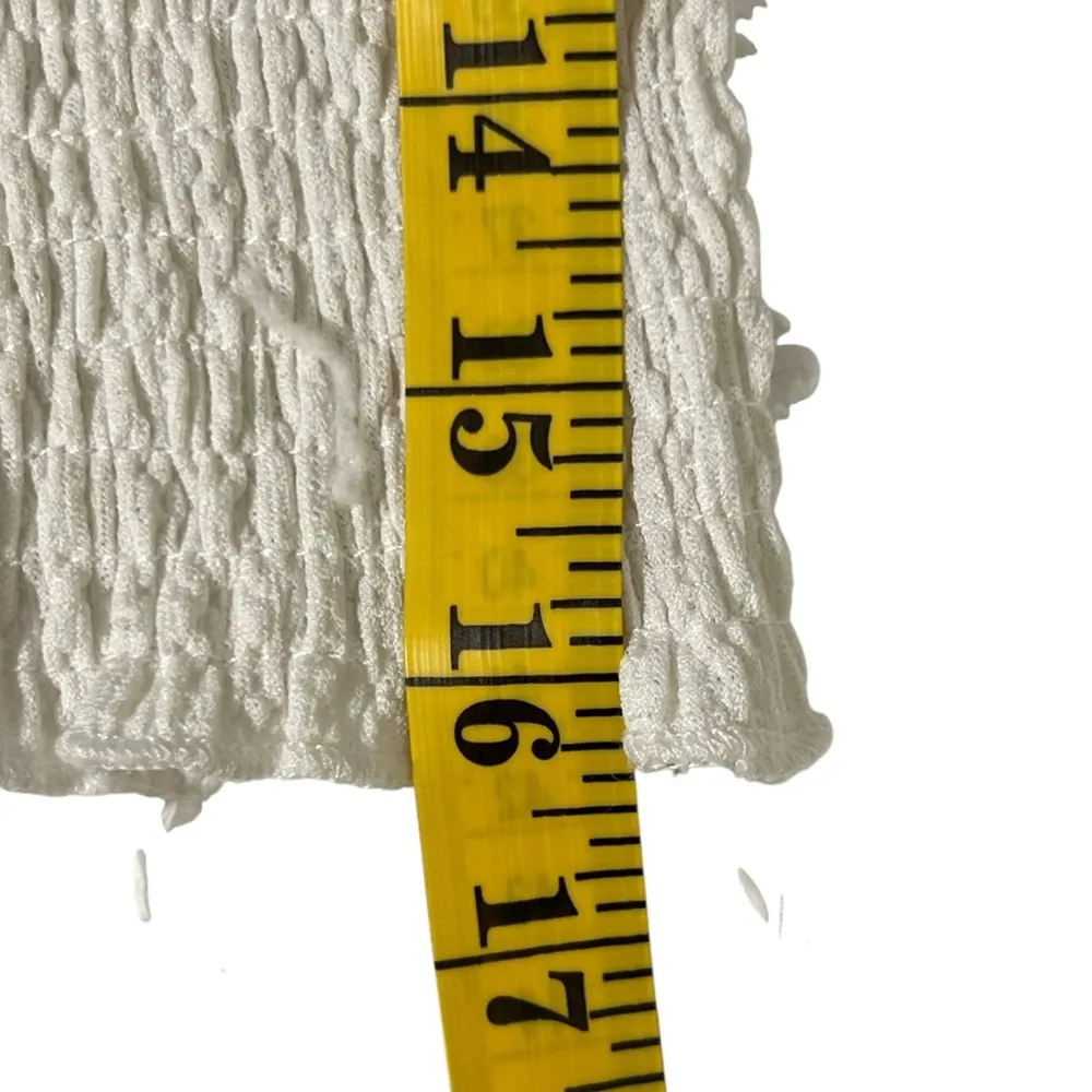 Urban Outfitters Sydney Smocked Tank Top SML White Peasant Milkmaid Cottagecore - Image 4