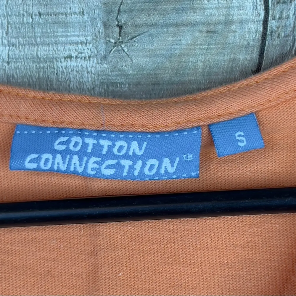 Cotton Connection Vintage Small Orange Crewneck Sleeveless Dress With Po… - Image 5