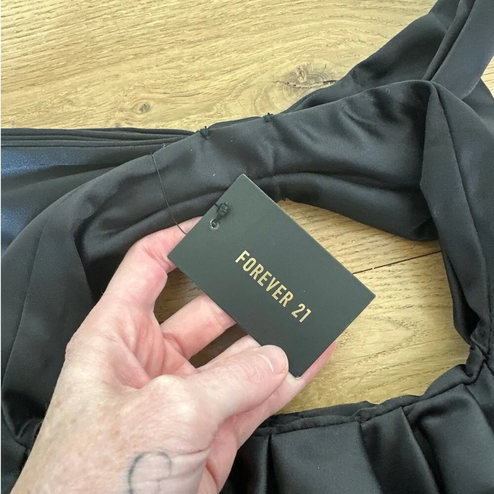 Forever 21 - Bow Handle Satin Evening Bag in Black - Image 2