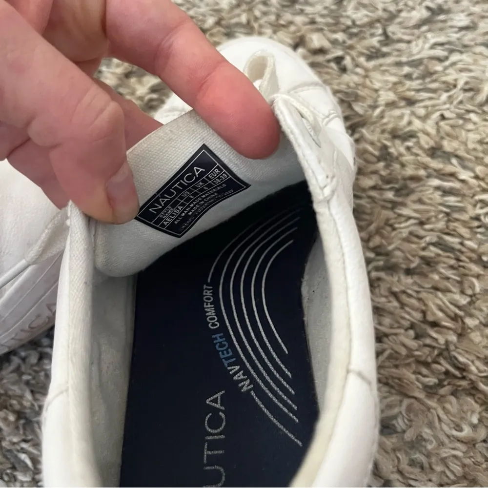 Nautica  platform white leather sneakers size 8 - Image 7