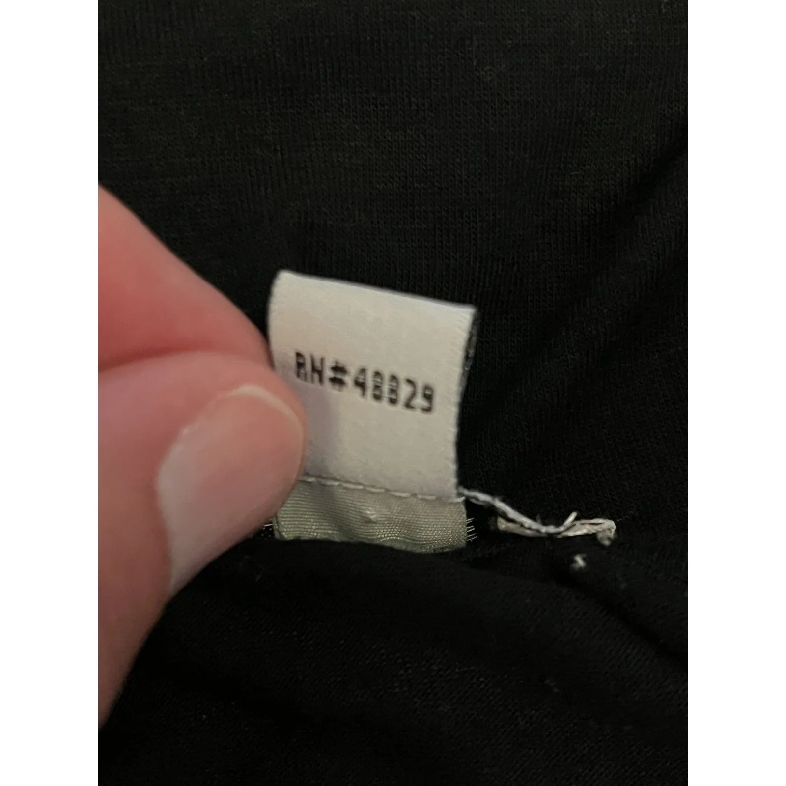 Love NY LA Top Womens Large Black Long Sleeve V Neck Lace Up Eyelet Ruched Shirt - Image 5