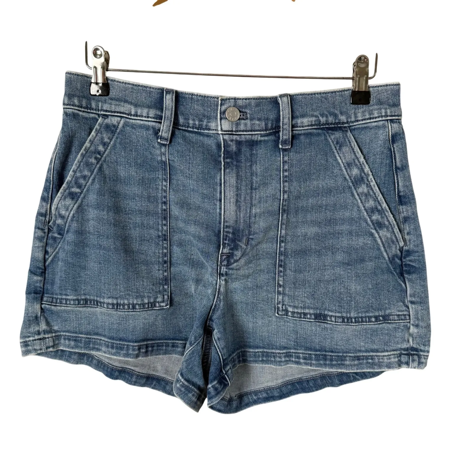 J. Crew Utility Denim High Rise Shorts Blue Size 29 - Image 2