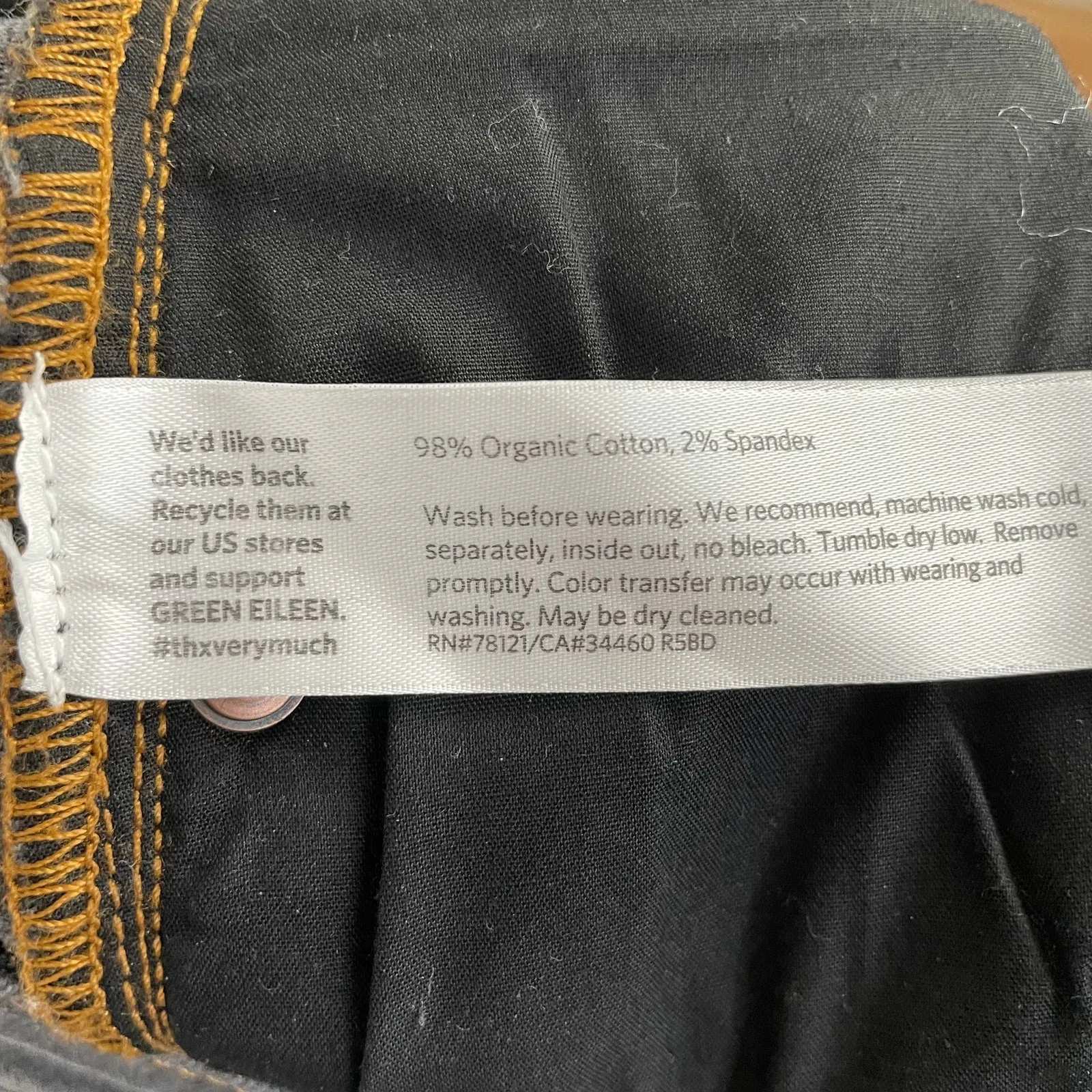 Eileen Fisher Grey Jeans 10 Womens Denim Casual Straight Leg Organic Cotton - Image 5