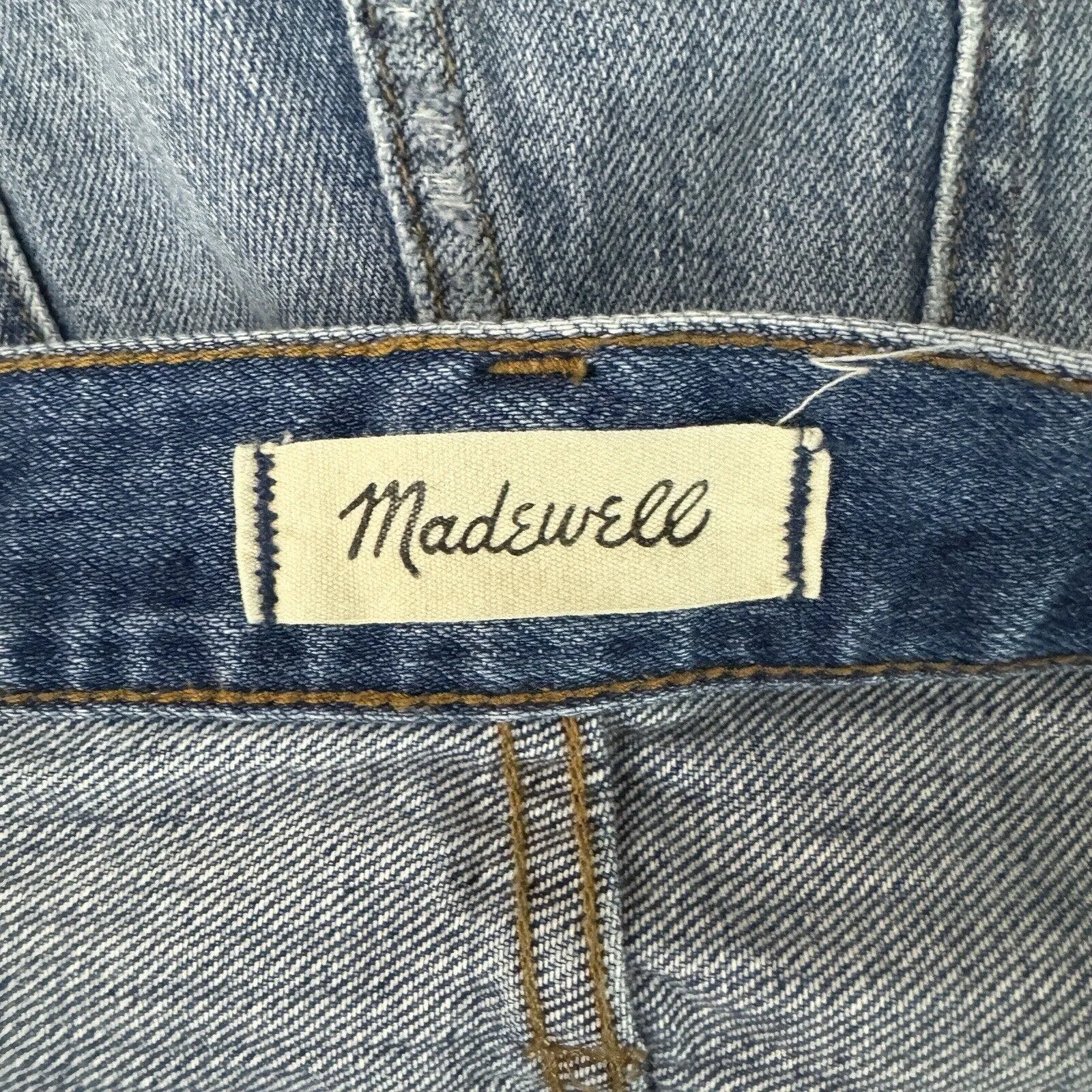 Madewell Jeans Women 4 26 Blue The Dad Jean Sloucky Fading Distressed Destroyed‎ - Image 6
