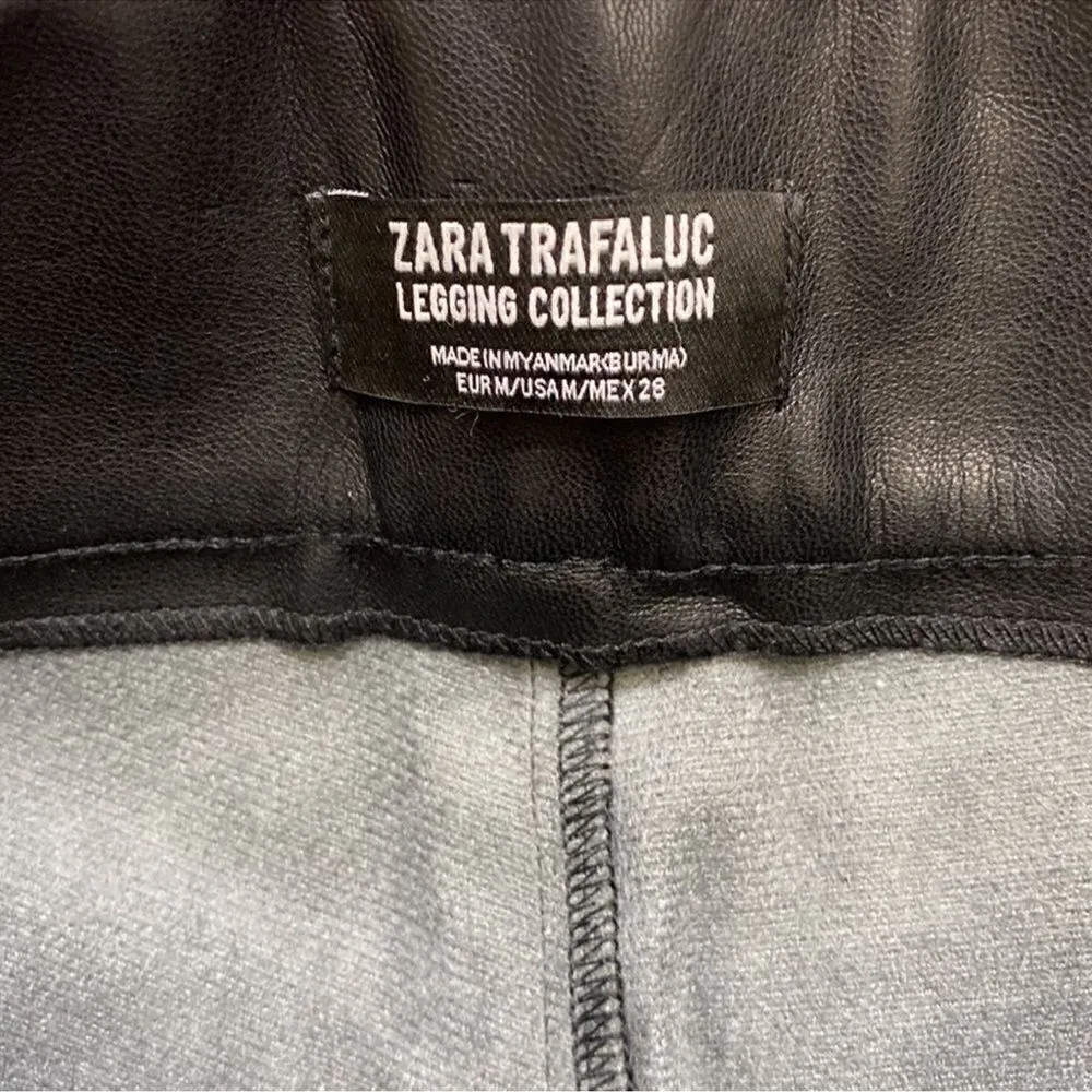 Zara Faux Leather Leggings(Size Medium) - Image 8