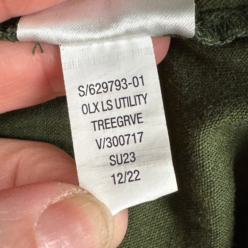 Banana Republic Linen Blend Utility Romper Long Sleeve Army Olive Green Size S‎ - Image 5