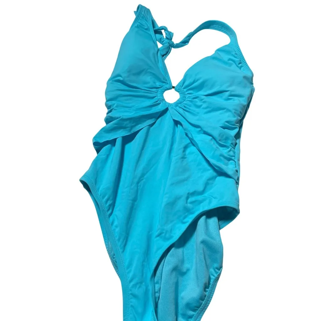 Bleu Rod Beattie Womens One-Piece Swimsuit Size 4 Aqua Ring Detail - Image 3