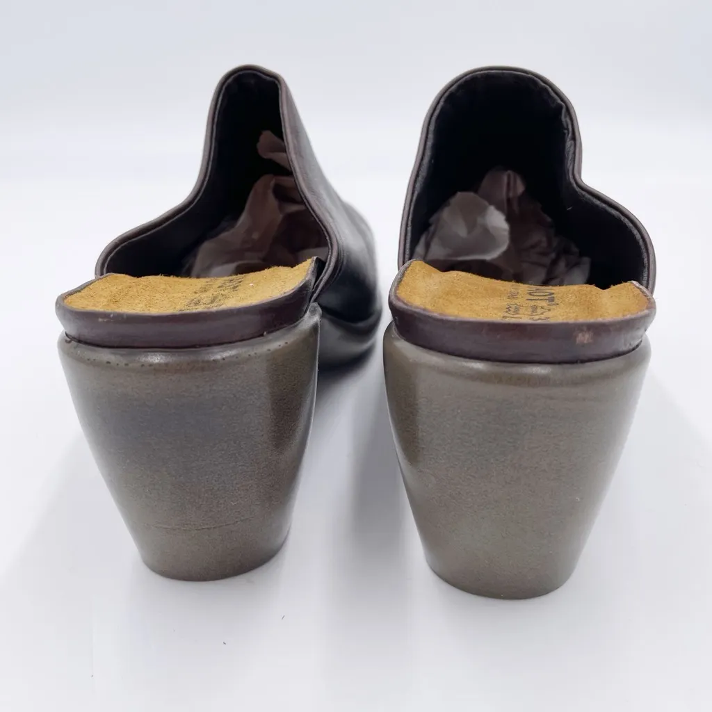NAOT Eden Dream Leather Mule Clog Deep Brown Purple Women's Size 38 US Size 7 - Image 5