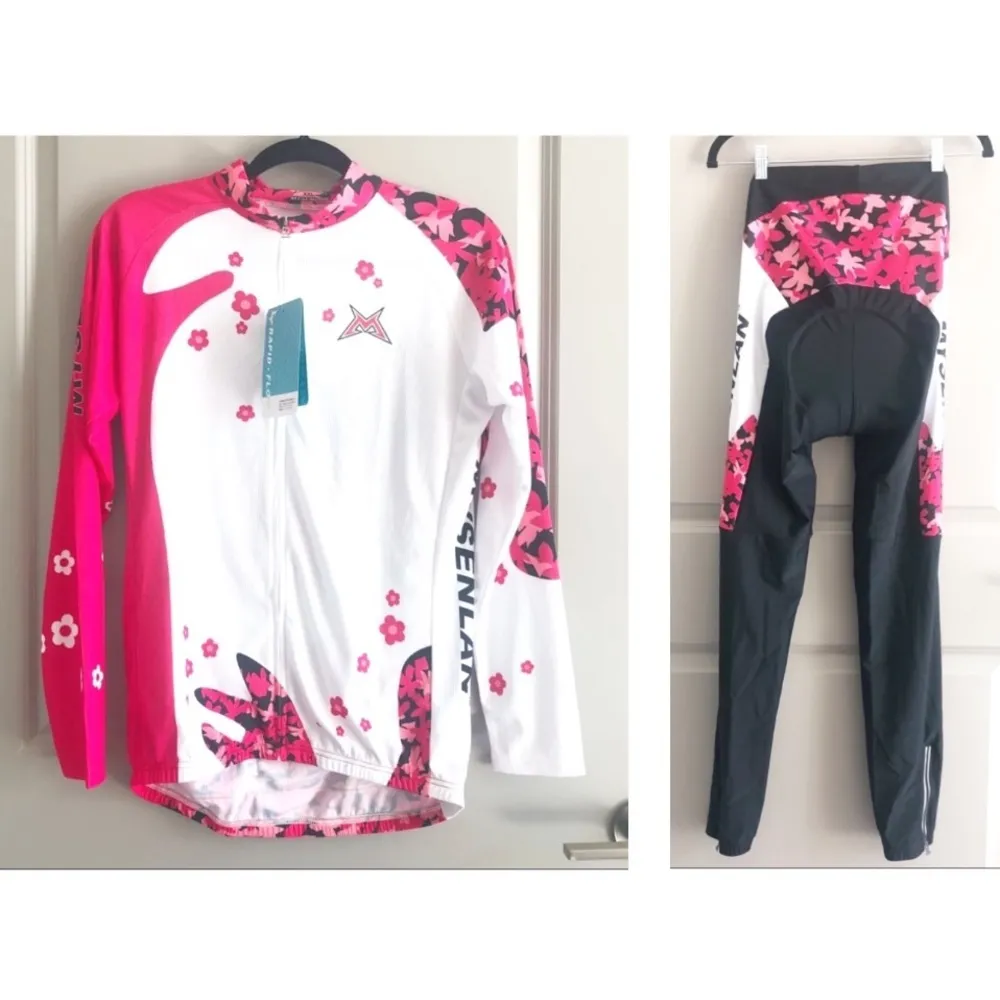 Mysenlan Cycling Set Jersey Padded Pants Run Small Black Size undefined - Image 3