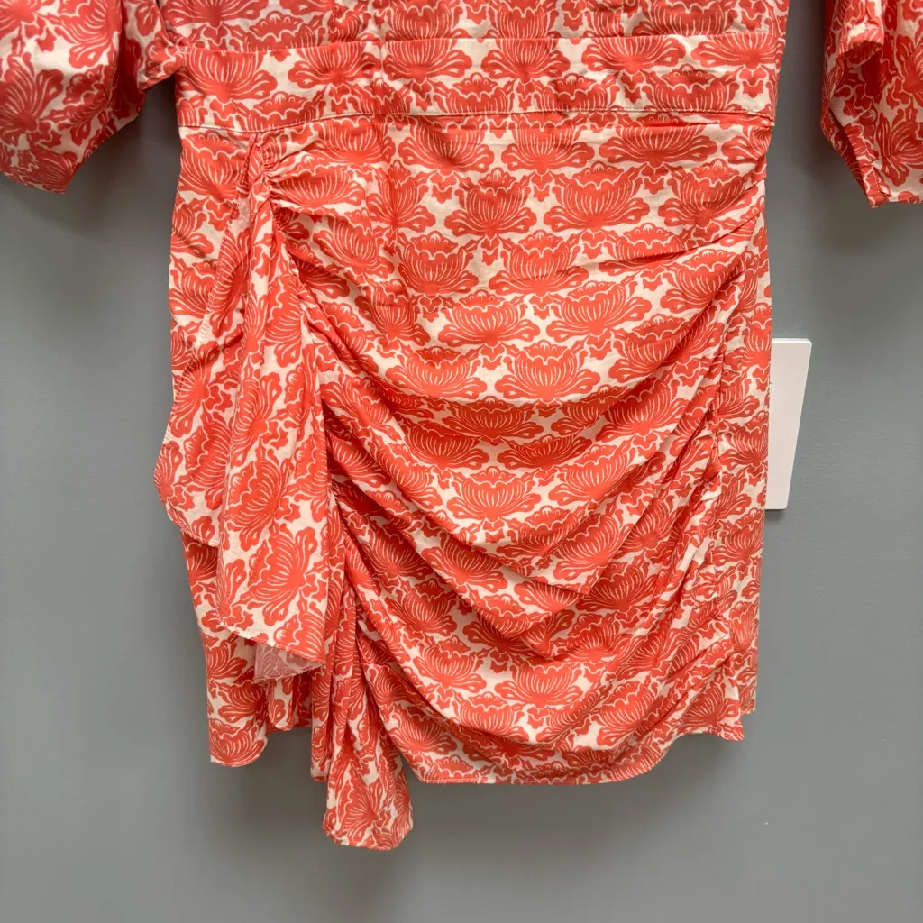 RHODE Pia Dress in Lotus Block Orange 4 - Image 5