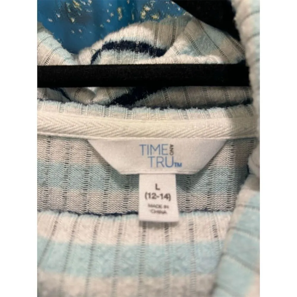 Time and Tru Women's Cowl Neck Striped Sweater Multicolor Size Large (12-14) - Image 3