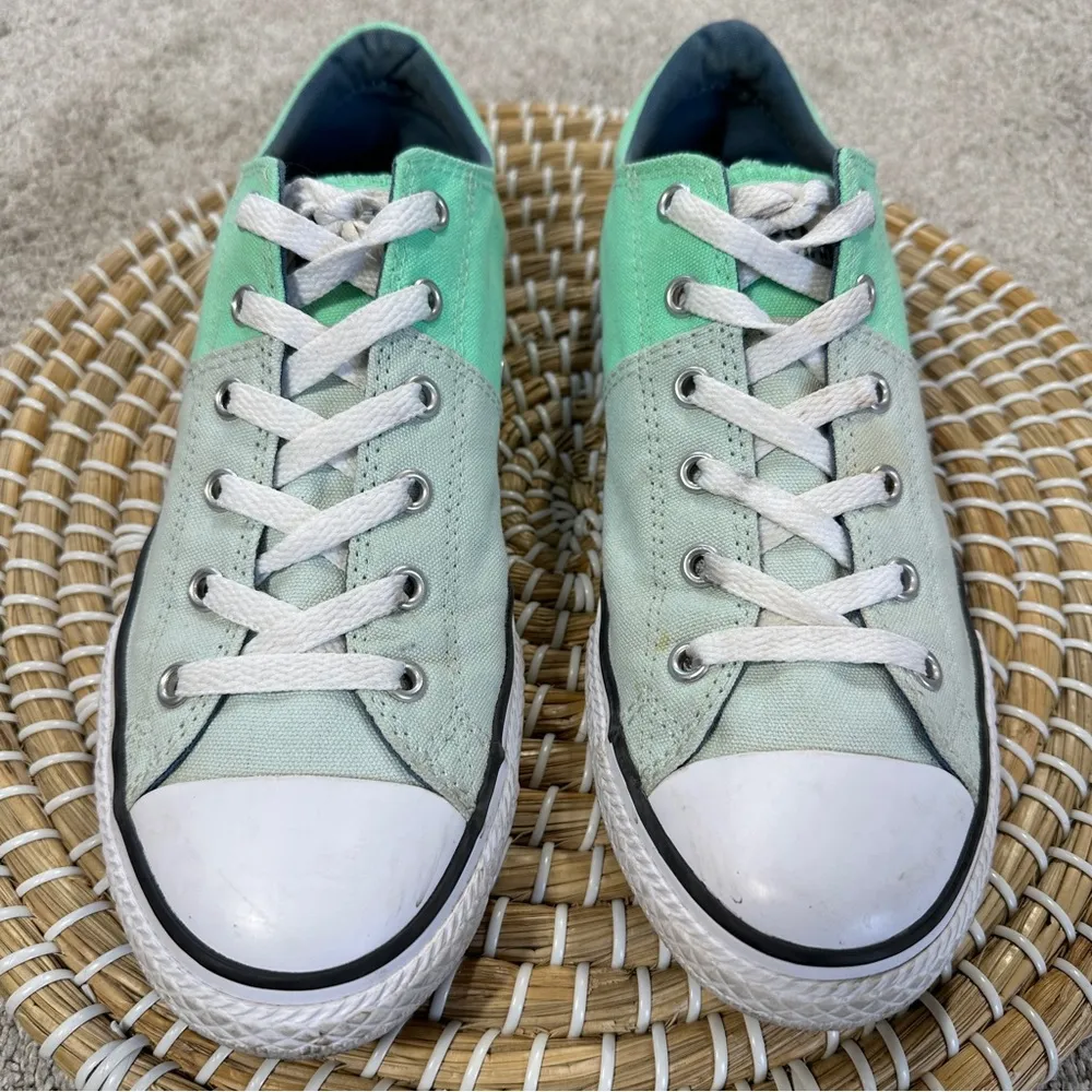 Converse Women’s Chuck Taylor Allstar Low Top Sneakers Shoes in Mint White 5 - Image 2
