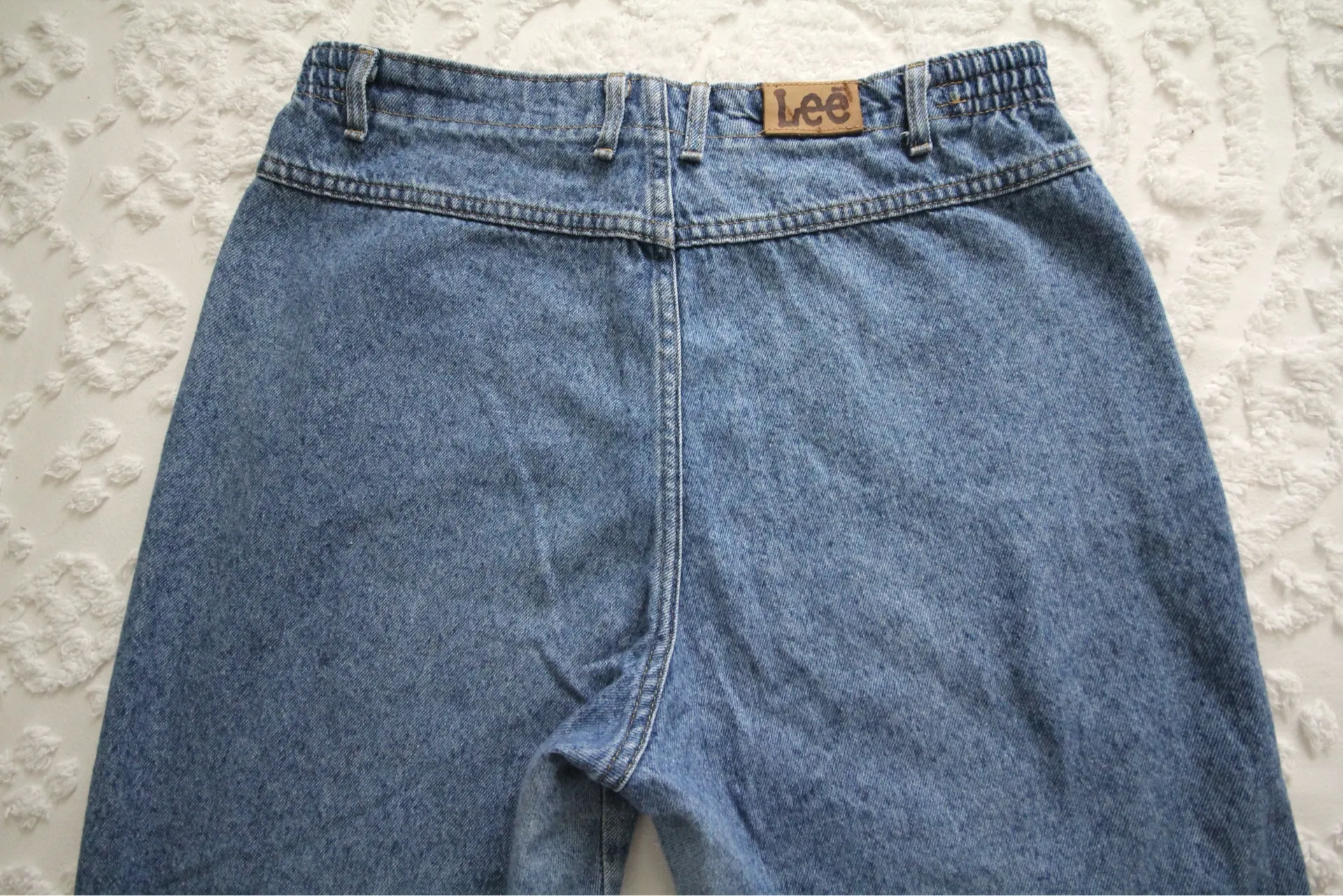 Lee Jeans No Pocket Vintage USA Mom High-Rise Elastic Waist - Image 5