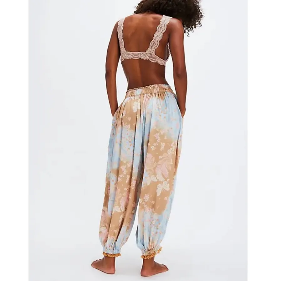 FREE PEOPLE Intimately Night Special Printed Pants Harem pants Embroidered Sz S - Image 2