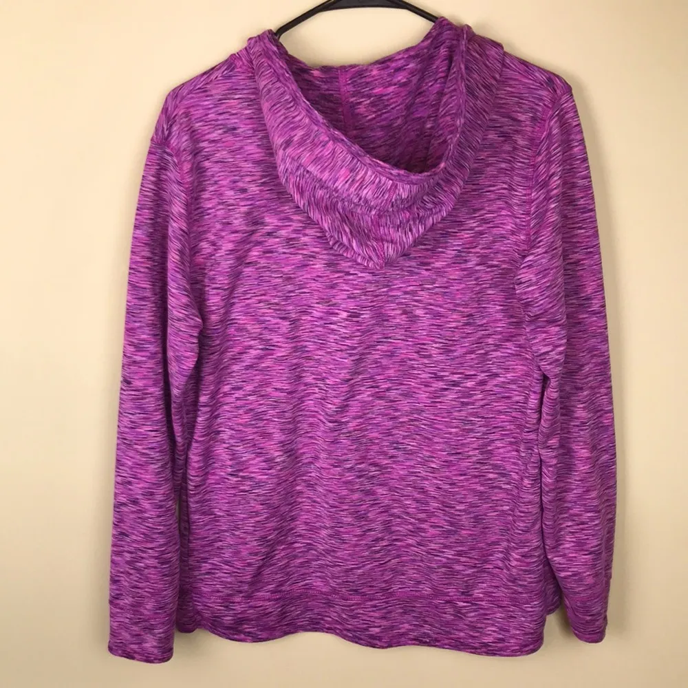 Tangerine Women’s Knit Kangaroo Pouch Purple Pink Black Long Sleeve Hoodie - Image 5