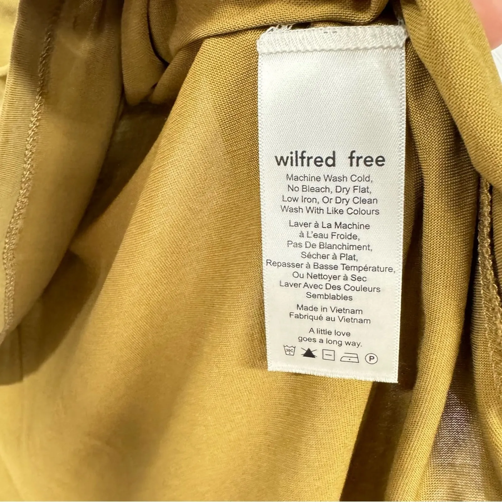 Wilfred Free Valmere Modal Scoop Neck Yellowish Brown Tee Shirt Womens L Top - Image 5