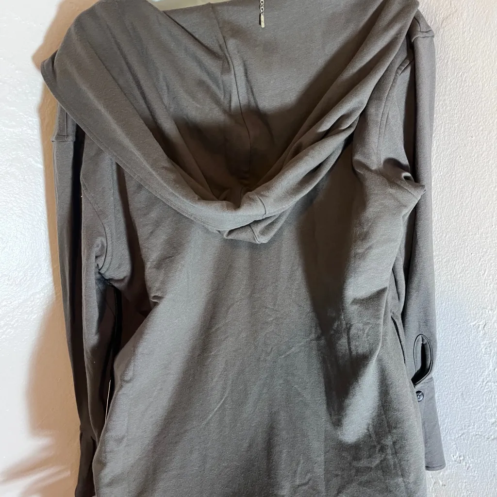 NWT Ian & Co. The Everywhere Hoodie Charcoal Women's Zip - Image 7