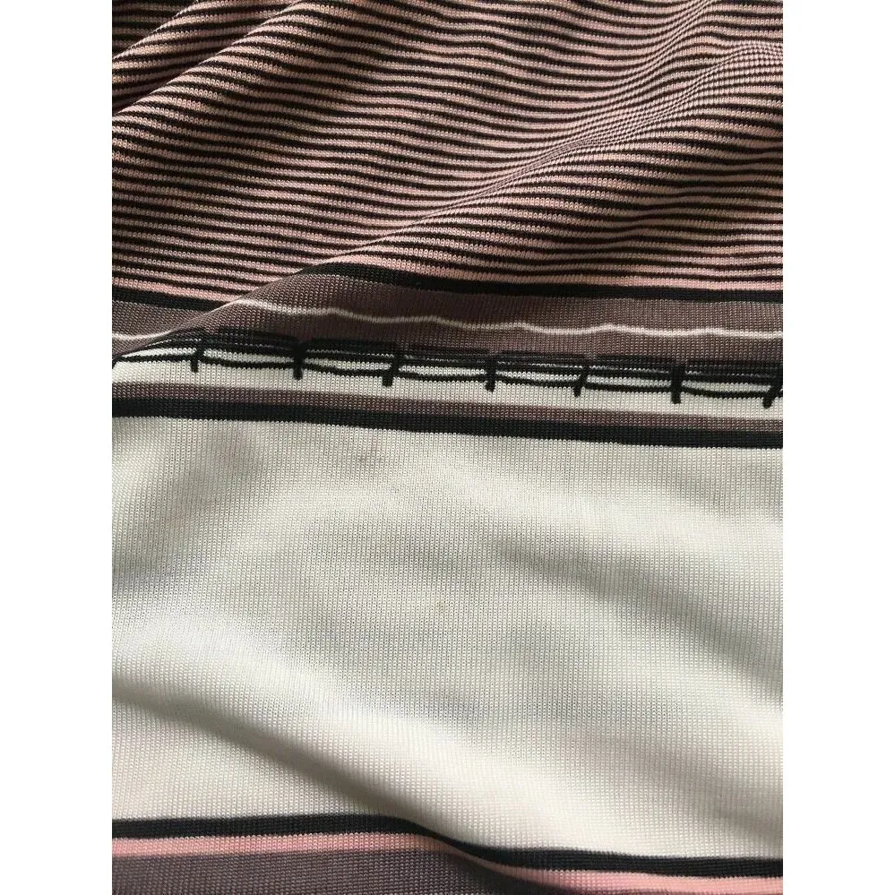 Magic Women's Striped Maxi Dress Tie Neck Size Medium - Image 10