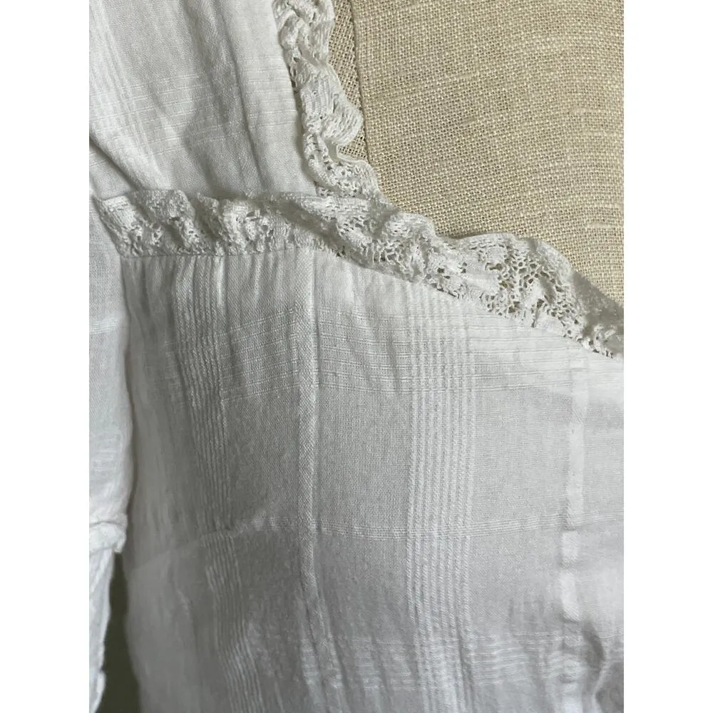 Emory Park Midi Tea Dress White Cotton - Image 8