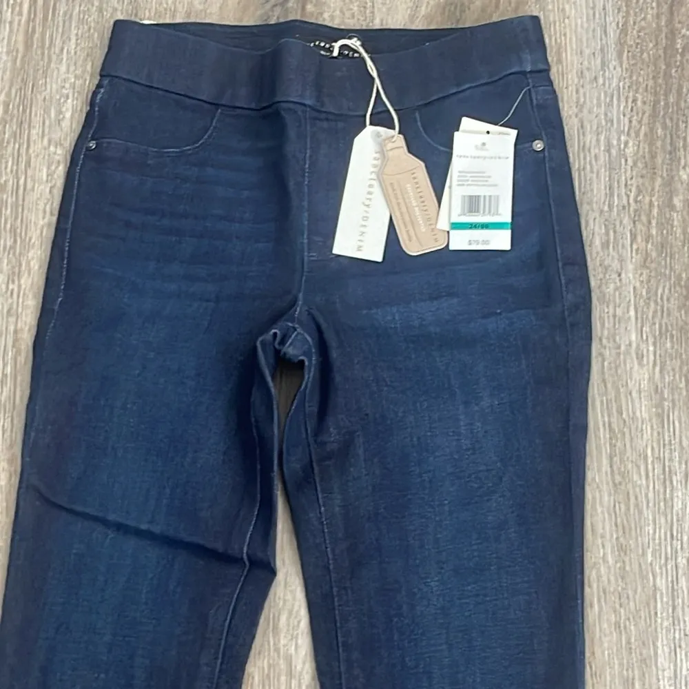 Sanctuary Uplift Pull-On Denim Jeggings in Dark Blue - Image 7