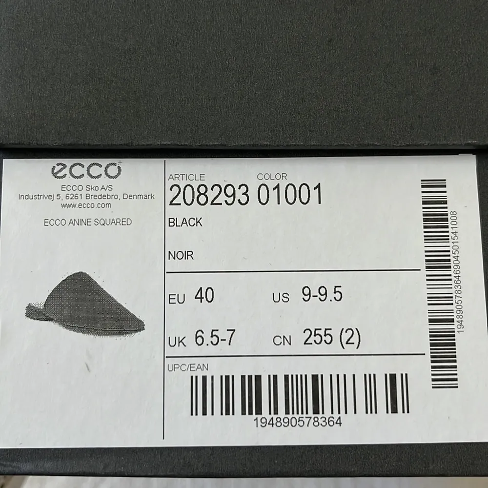 ECCO WOMEN'S ANINE SQUARED SLIDE IN BLACK SIZE 9-9.5 - Image 3