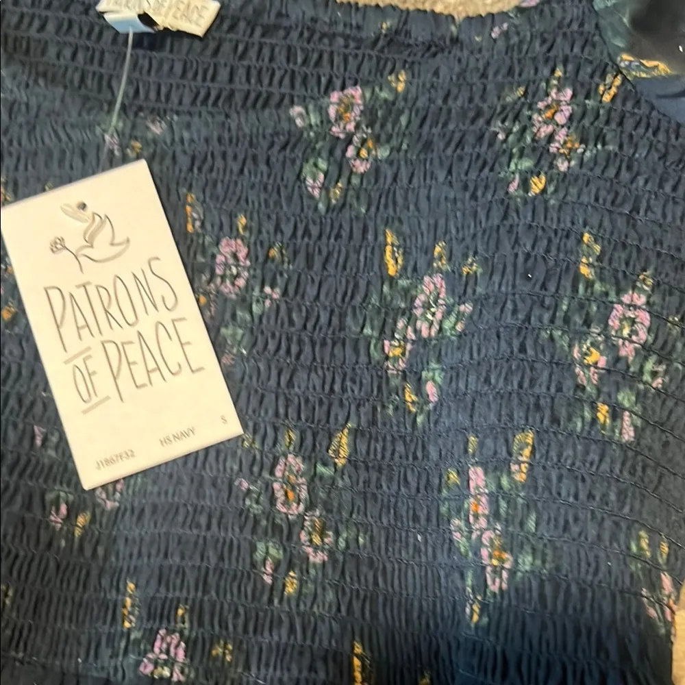 Patrons of Peace Blue Casual Sundress with Bishop Sleeves - Image 2