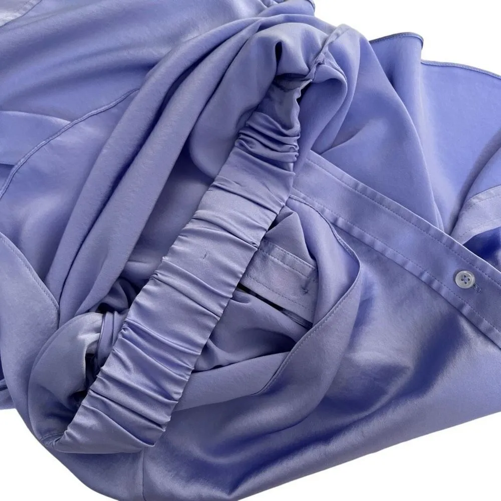 Alexander Wang Threaded Placket Draped Shirt Dress in Easter Egg‎ - Image 10