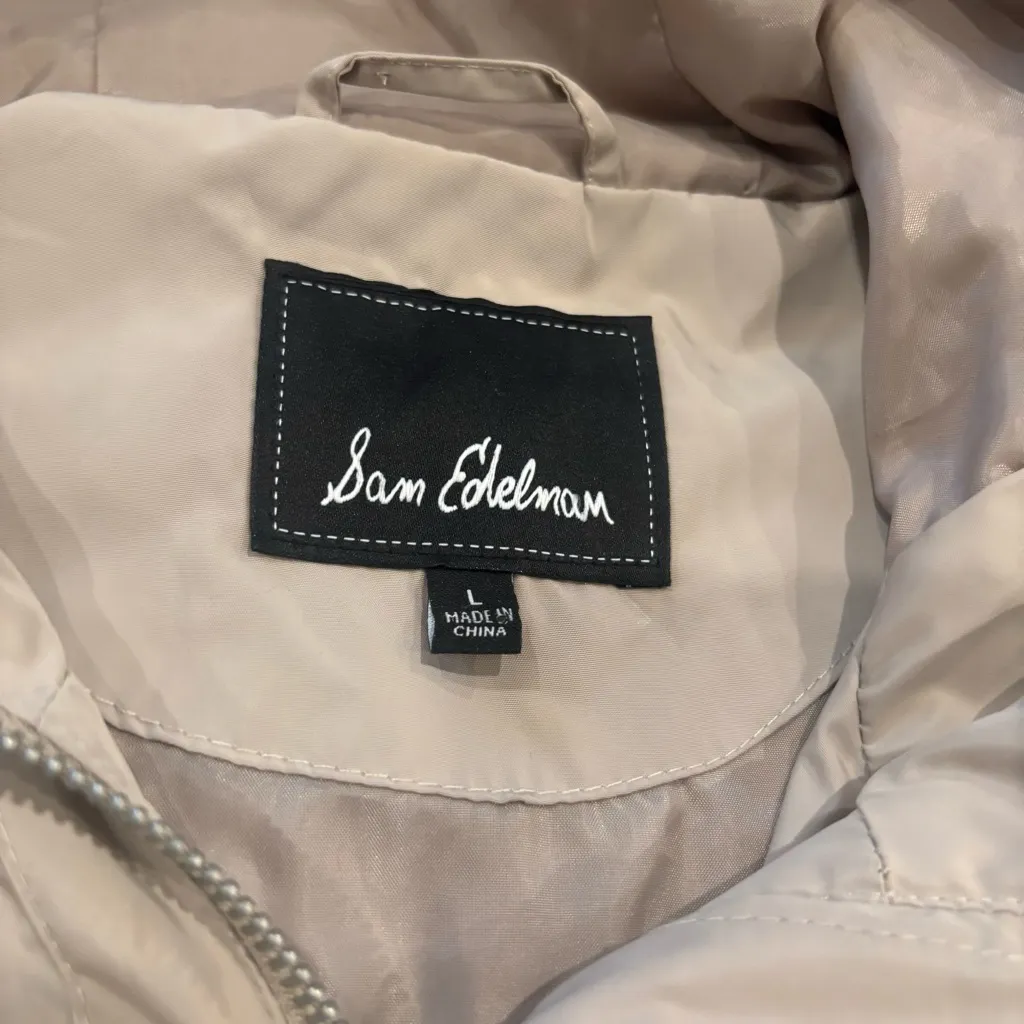 Sam Edelman Women’s Utility Lightweight Hooded Jacket – Tan – Size Large - Image 4
