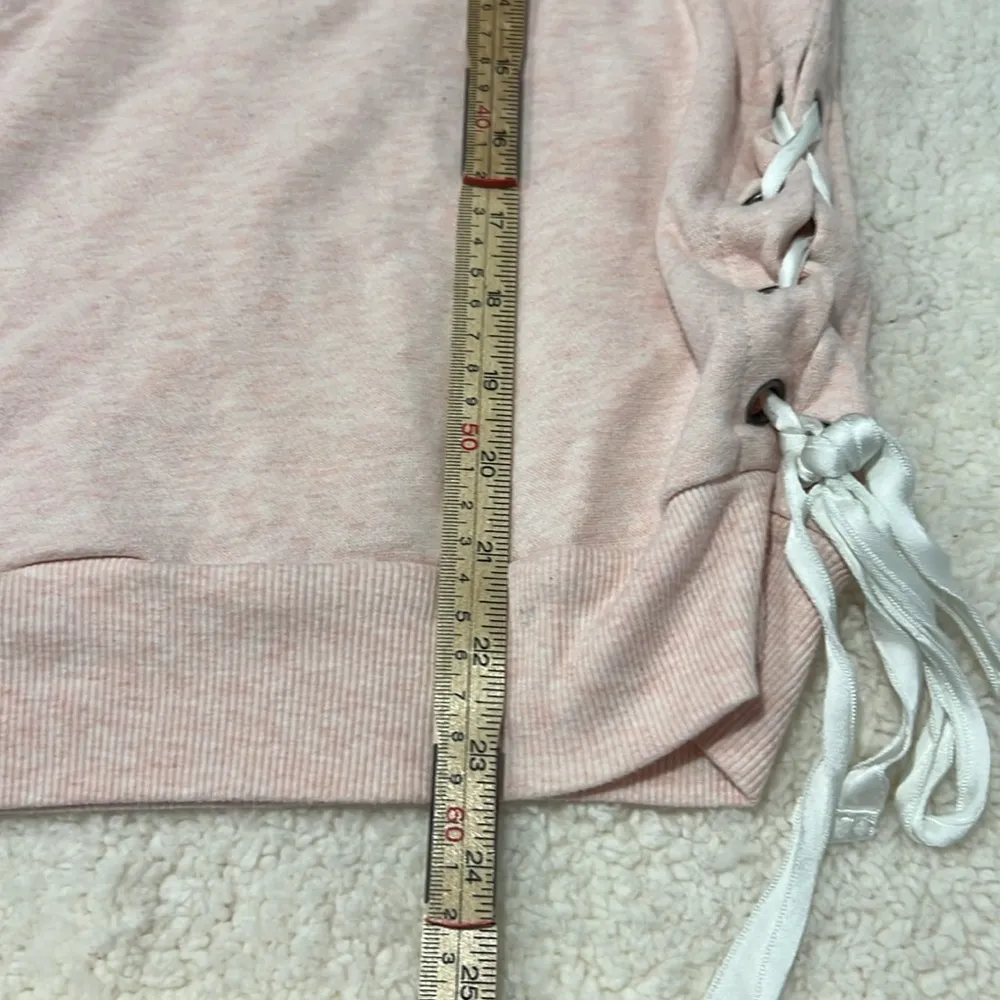 Aerie Women's  XL Pink Long Sleeve Lace Up Casual Comfort Sweater - Image 6