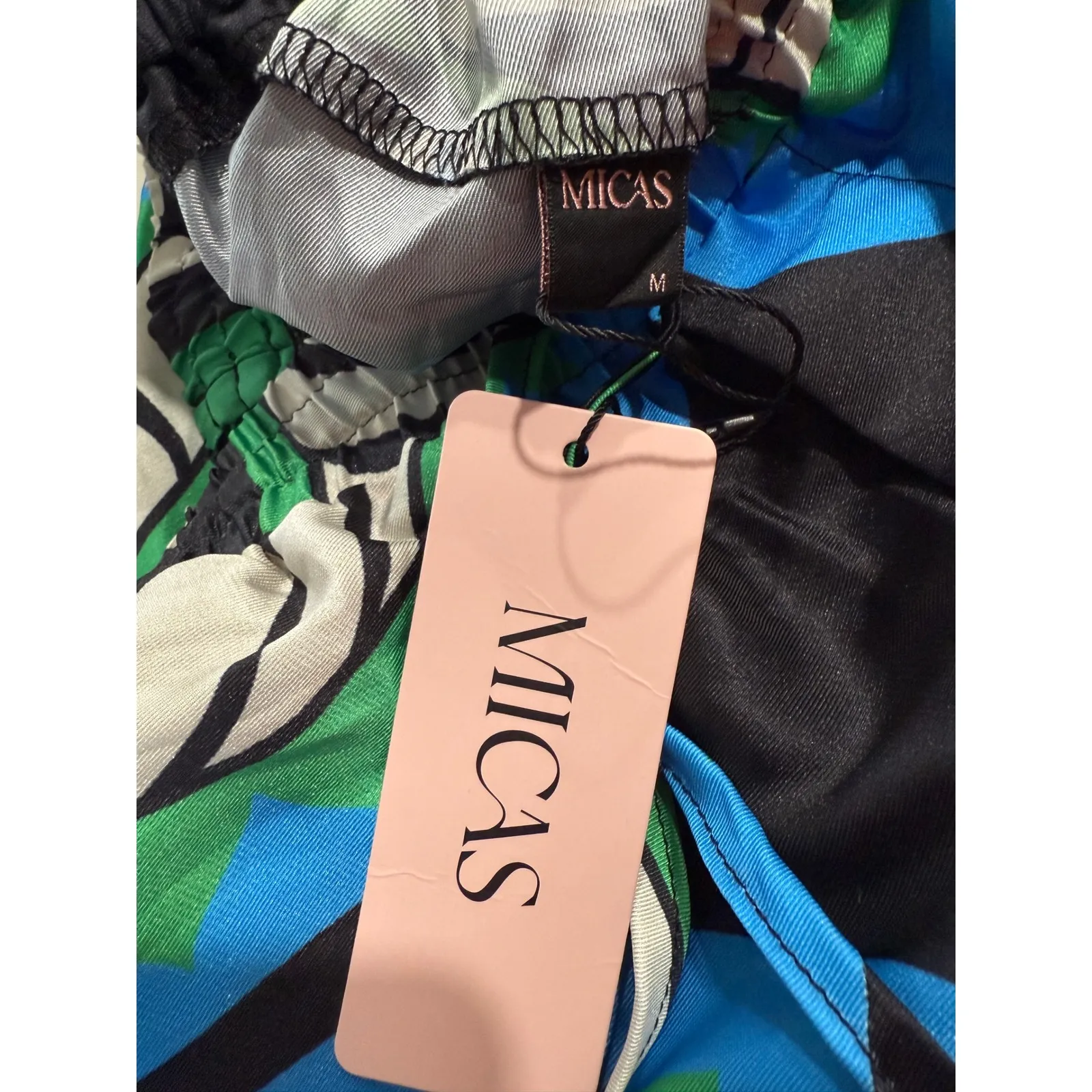 MICAS Patterned Lounge Pants Women's Medium Elastic Waist Drawstring Casual‎ - Image 3