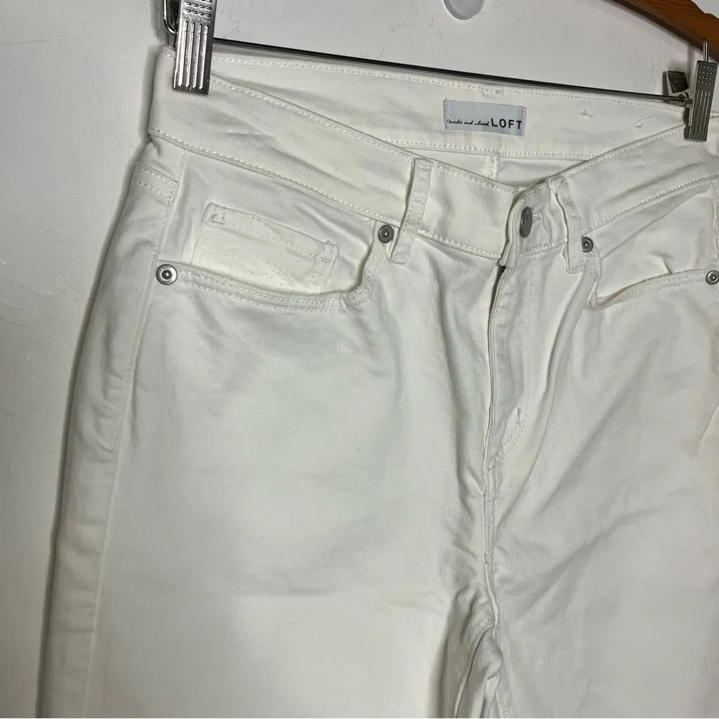Loft the girlfriend jeans white‎ womens size 2/26 casual beach preppy trendy - Image 3