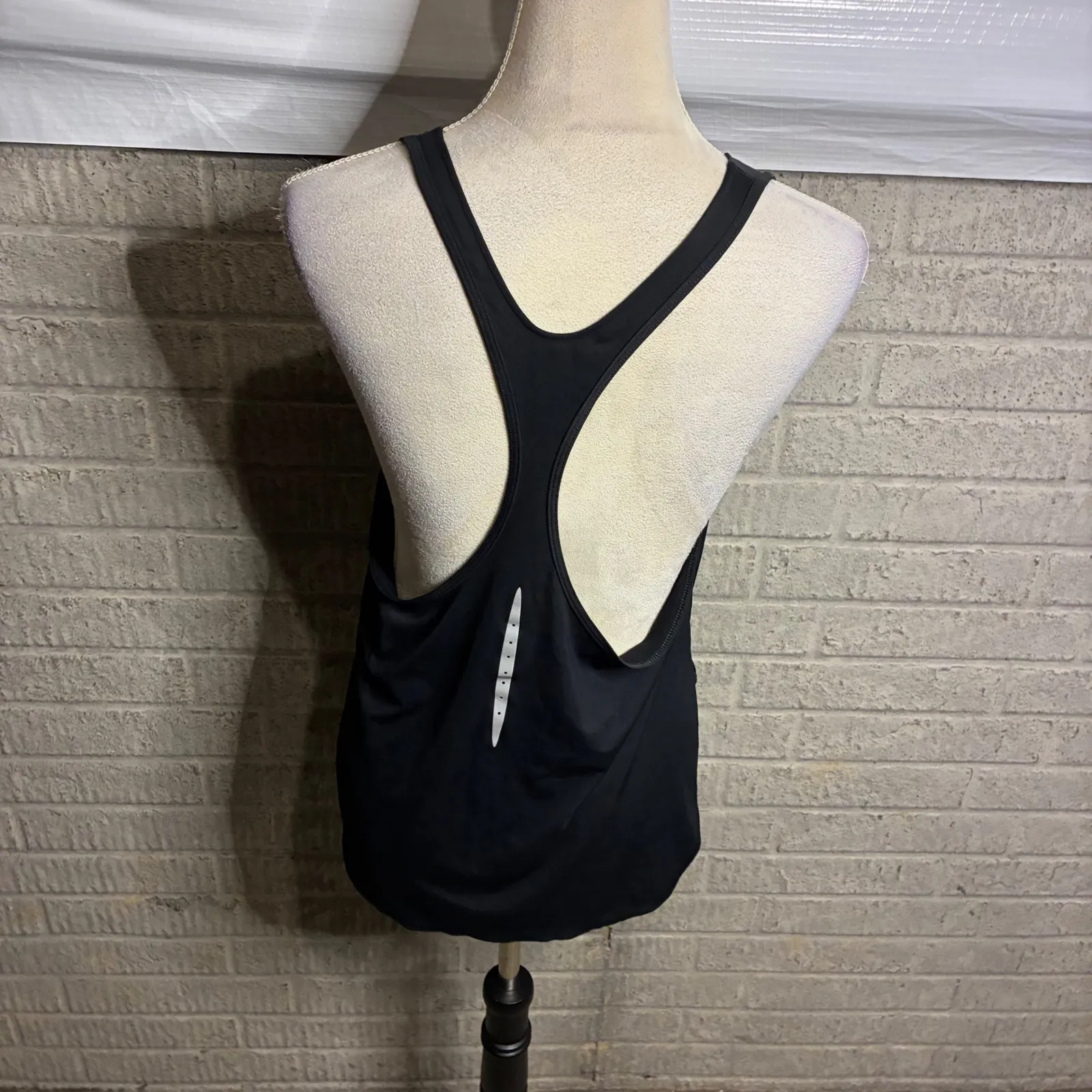 Nike Dri-FIT Racerback Tank Top Black Athletic Workout Gym Women's‎ Large - Image 3
