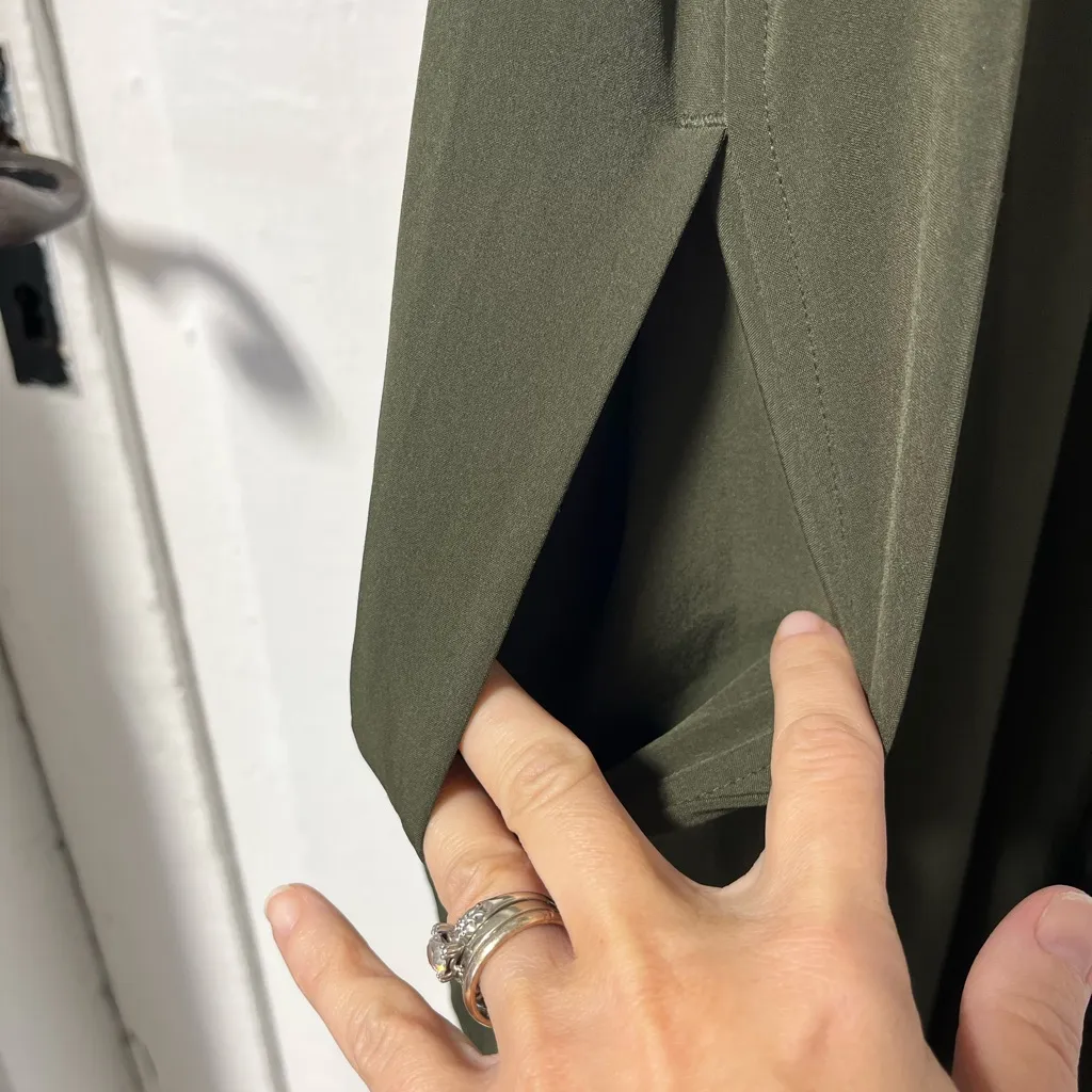 ATHLETA Aspen Olive Green Presidio Traveler Maxi Dress with pockets Size Small - Image 7