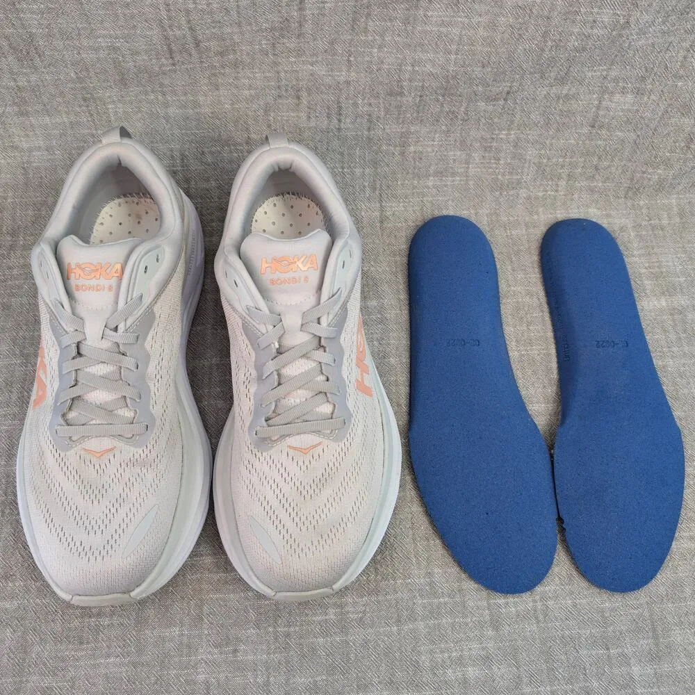 ONE ONE Bondi 8 Harbor Mist Rose Gold Grey Womens Run Comfort Sneaker 12B - Image 11