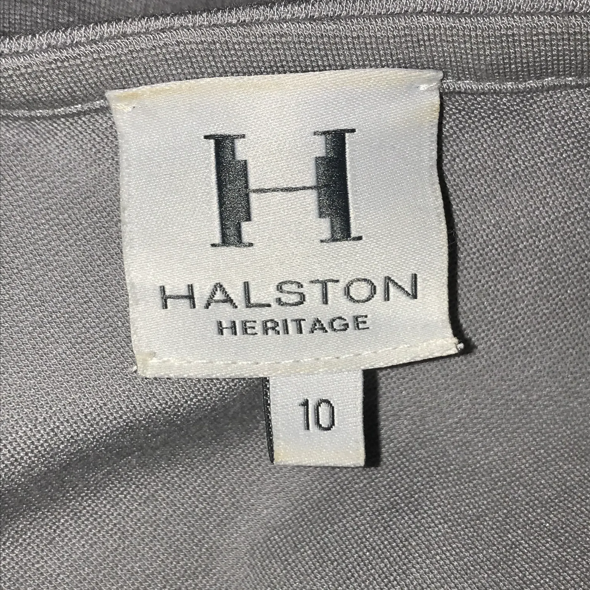 Halston Heritage grey bodycon asymmetrical dress - Image 8