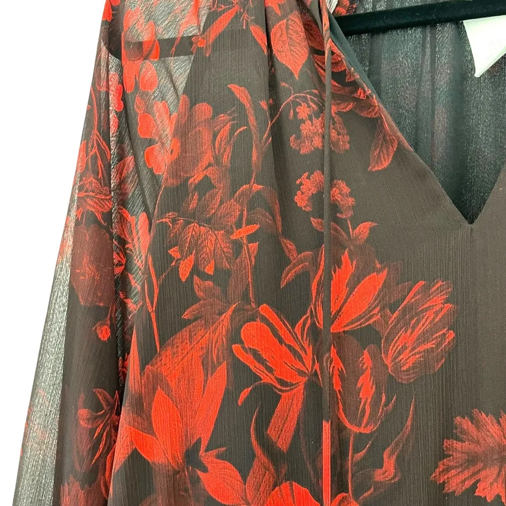 chinese dress ladies H&amp;M. Long red dress with rope detail and neckline, size XXL  Hibuy  market