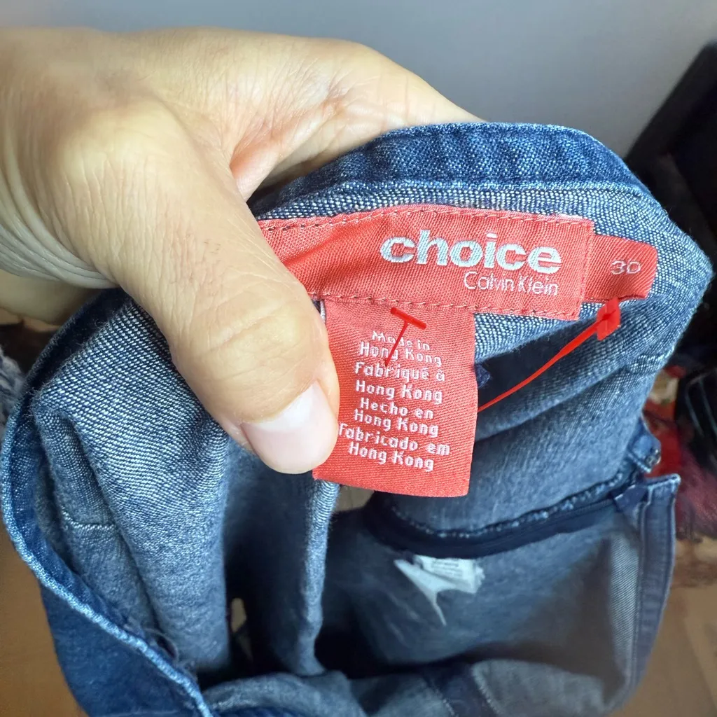 Choice Calvin Klein Vintage Bohemian Y2K A-Line Denim Skirt - Image 3