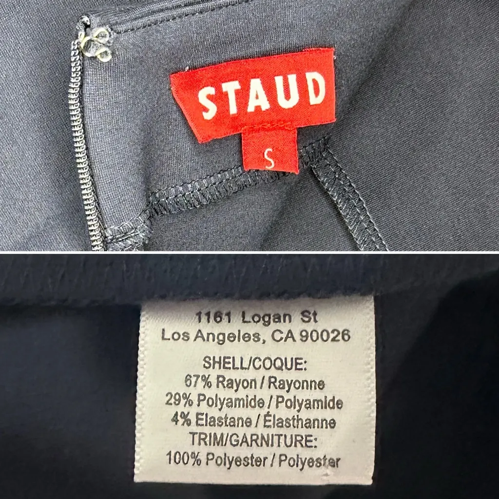 NWOT STAUD Hawthorne Dress in Navy Ivory Size Small - Image 9