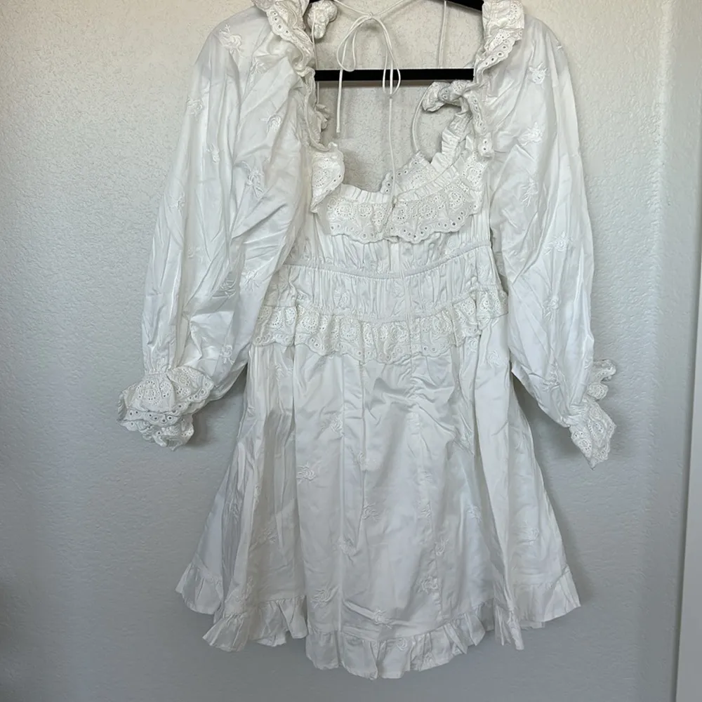 For Love & Lemons Tiana Mini Dress in White - Image 11