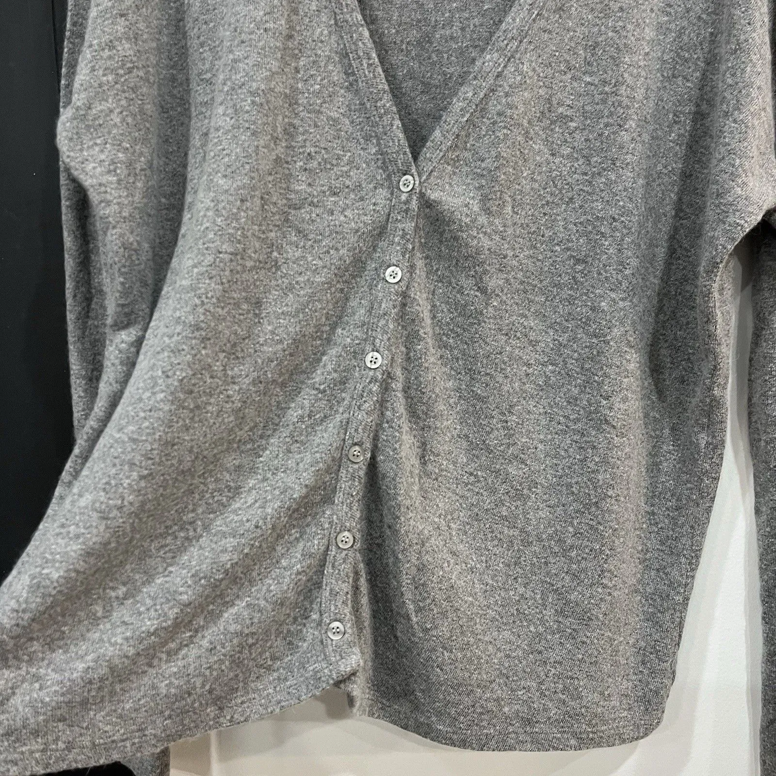 Brandy Melville Gray Wool Blend Button Cardigan One Size Preppy Twee Academia - Image 2