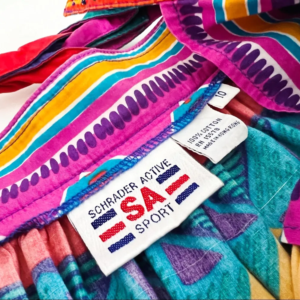 Vintage Patterned Midi Skirt | Size S Pink - Image 14