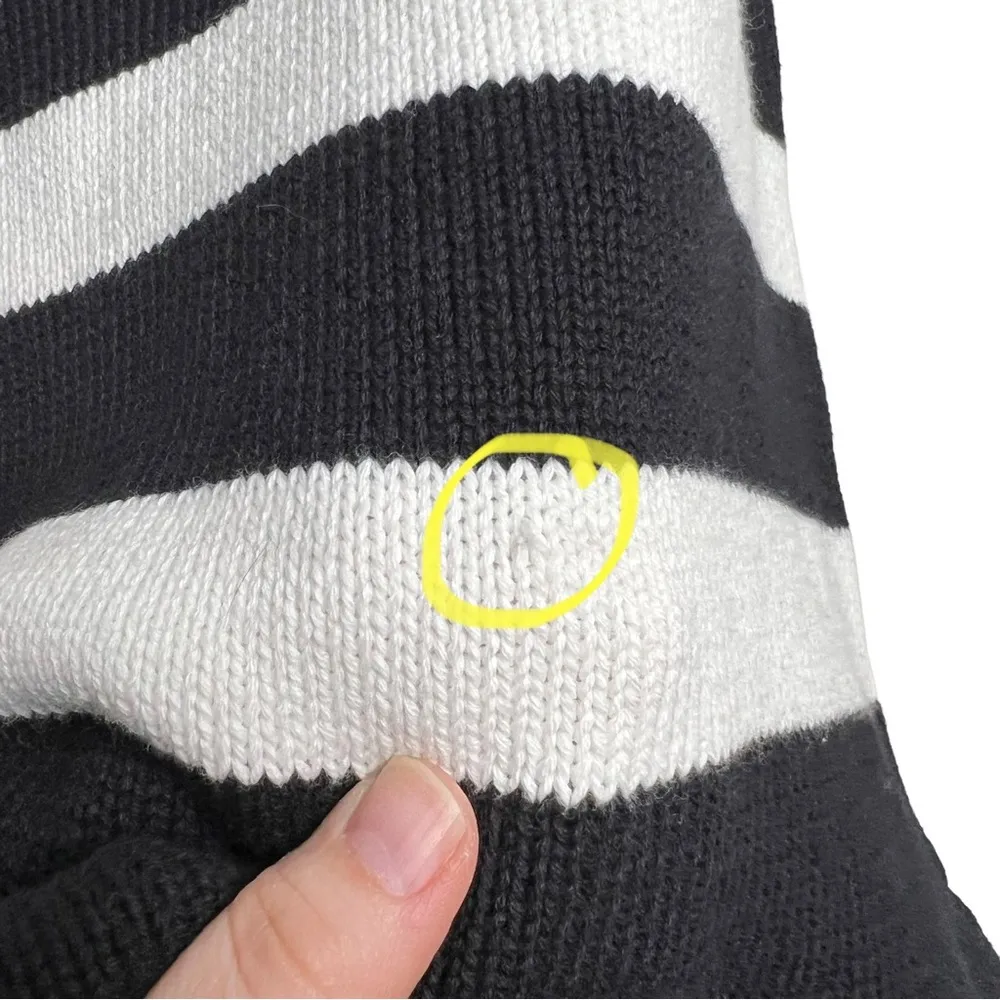 NWT Knitz  Black & White Striped Scarf Sweater Dress - Image 10