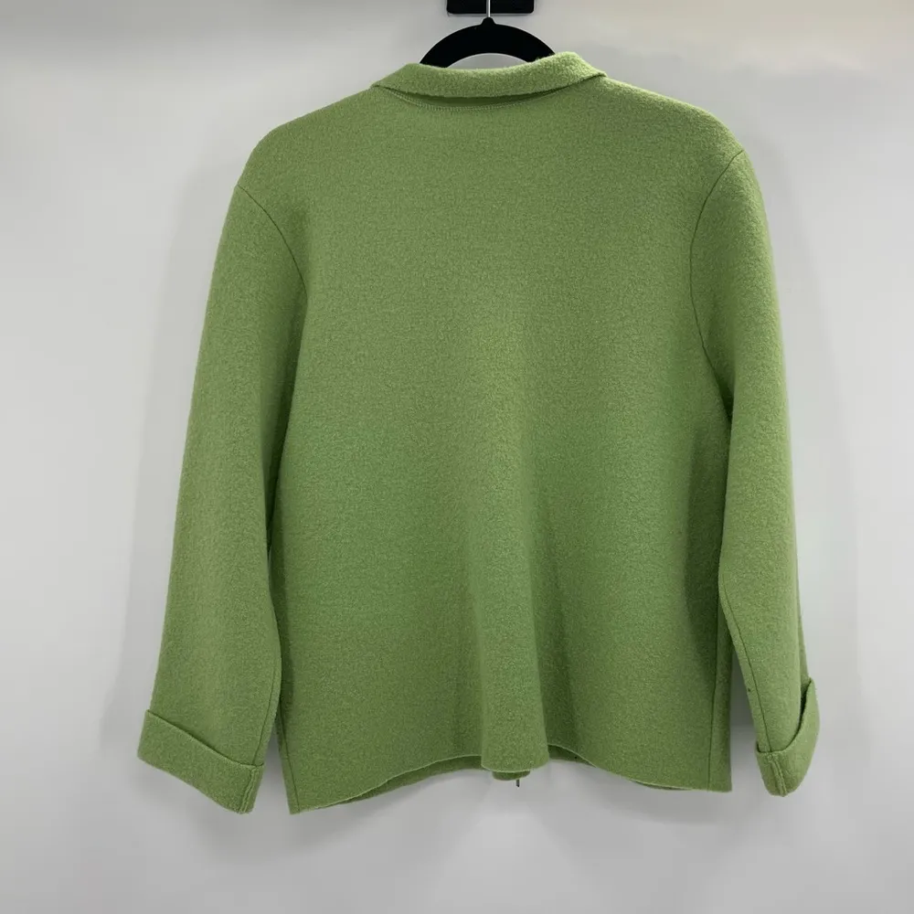 Women’s  wool green blazer jacket size petite medium - Image 6